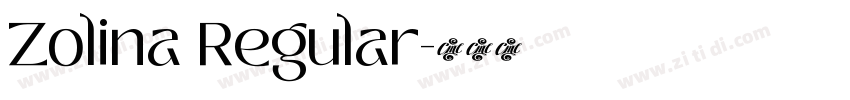 Zolina Regular字体转换